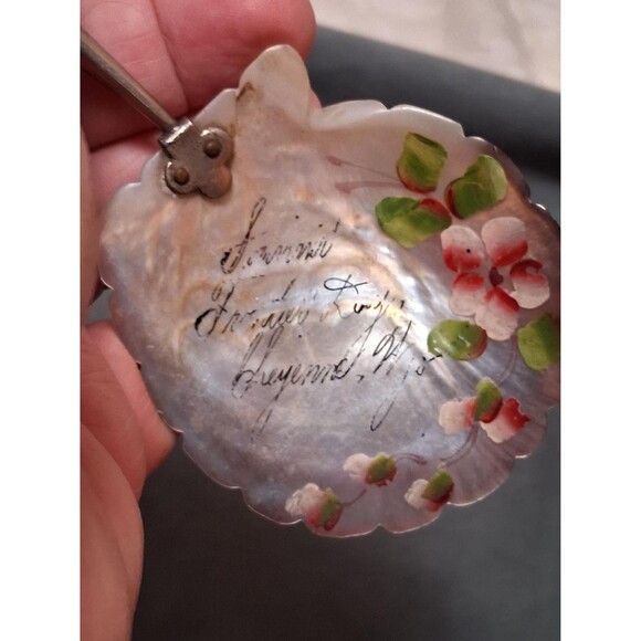 Vintage Cheyenne  Frontier Days SeaShell Spoon Hand Painted Souvenir - Picture 3 of 4